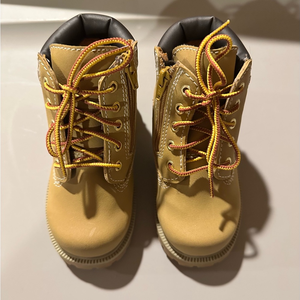 Waterproof Work Boots Inner Side Zipper for Easy On/Off Toddler Size 8.5 NEW